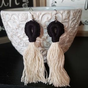 Handmade BOHO Fringe Crocheted Tassel Earrings